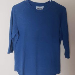 Jungmaven Solid Raglan 3/4 Sleeve in Blue